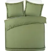 Kayori Dekbedovertrek Yamato Groen Percal-200 x 200 / 220 cm | 2-Persoons