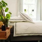 Kayori Dekbedovertrek Yoichi Wit Percal-200 x 200 / 220 cm | 2-Persoons