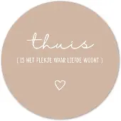 Label2X Muurcirkel thuis beige