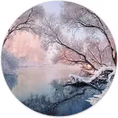 Label2X Muurcirkel winterlandschap