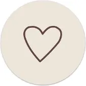 Label2X Muurcirkel hart beige