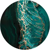Label2X Muurcirkel art green