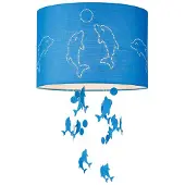 Home Sweet Home lampenkap Dolphins kinderkamer Ø 30 cm - blauw