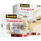 3M Plakband 550 15mmx66m transparant | 10 stuks