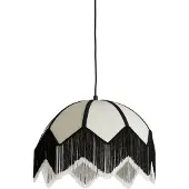 Light & Living Hanglamp Ø45x32,5 cm SULINA linnen wit+zwart
