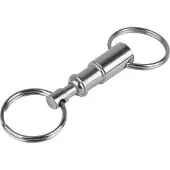 ABC-led Sleutelring deelbare sleutelhanger - nikkel 8 cm