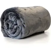 Unique living Plaid Enzo Dark Grey Fleece Donkergrijs Antraciet