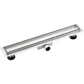 FortiFura Galeria douchegoot - 50cm - met tegelrooster - met vloerflens - Geborsteld RVS PVD (RVS) SW720437/SW720439