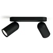 Philips Plafondspot Pongee Zwart 2xgu10