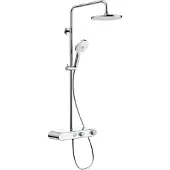 Duravit Regendouche Systeem Shelf 1050 MinusFlow – Thermostatisch – 3 Straalsoorten – Waterbesparend – Chroom/Wit