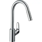 Hansgrohe Focus M41 ééngreeps keukenmengkraan 240 EcoSmart met uittrekbare vuistdouche, 2 straalsoorten, chroom