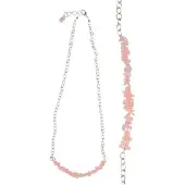 Ruben Robijn Bar ketting roze kwarts 1st -
