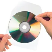 Tarifold Pochettes adhésives pour CD/DVD avec rabat - Blister de 10
