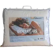 CosyDecor Dagros Hoofdkussen Bolletjes 50x60cm Wit wit Katoen Kussen