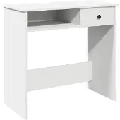 vidaXL Bureau - Behandeld hout, Wit, 80 x 40 x 75 cm