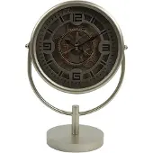 Countryfield Tafelklok William zilver - L16B27H40CM