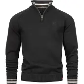 INDICODE JEANS Trui ' Swift ' grijs / zwart / wit