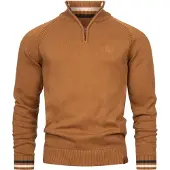 INDICODE JEANS Trui ' Swift ' navy / karamel / wit
