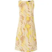 Comma Jurk beige / bruin / geel / grijs