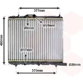 VAN WEZEL 37002590 Radiateur