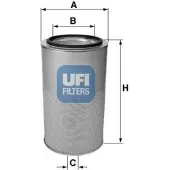 Ufi 27.221.00 Luchtfilter