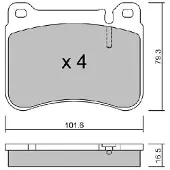 AISIN BPMB-1014 Remblokken