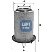 Ufi 27.158.00 Luchtfilter
