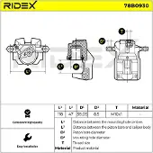 RIDEX 78B0930 Remklauw