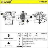 RIDEX 78B2031 Remklauw
