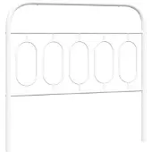 vidaXL Vervangend hoofdbord 100 cm metaal wit