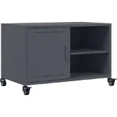 vidaXL Tv-meubel 68x39x43,5 cm staal antracietkleurig