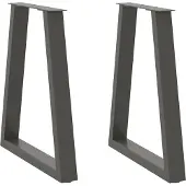 vidaXL Eettafelpoten 2 st V-vormig 60x(72-73,3) cm staal antraciet