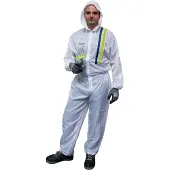Finixa Polyester spuitoverall met capuchon wit - Small (42-44)