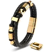 SERASAR Magnetische Armband voor Heren [Spirit] - Goud 20cm - Polsbandje