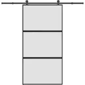 vidaXL Schuifdeur met beslag 102,5x205 cm gehard glas en aluminium
