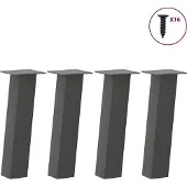 vidaXL Salontafelpoten 4 st 30 cm staal antraciet