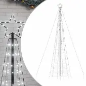 vidaXL LED-kerstboom met spikes 1534 LEDs 500 cm koud wit