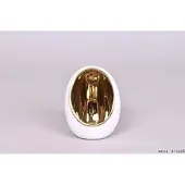 Daan Kromhout Egg theelicht wit/goud 10x13 cm