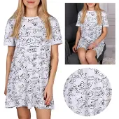 Disney Grijs Mickey Mouse - Nachthemd met Korte Mouwen / M
