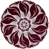 Dutch Wallcoverings Flock stickers ornament fuchsia