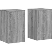 vidaXL Plantenstandaards 2 st 30x30x50 cm bewerkt hout grijs sonoma