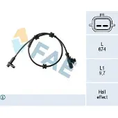 FAE 78454 Wielsnelheidssensor (ABS)