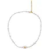 Maanesten Ketting 'MAGGIE' goud / parelwit