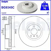 Delphi BG9345C Remschijf