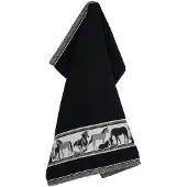 Bunzlau Castle keukendoek Horse black 53x60