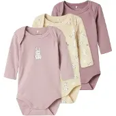 Name it Rompertje/body crème / pruim / mauve / wit