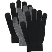 Pieces Vingerhandschoenen 'NEW BUDDY' grijs gemêleerd / zwart