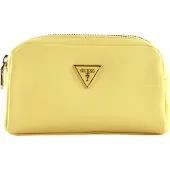 GUESS Utensil zak Double Zip Yellow Lichtgeel
