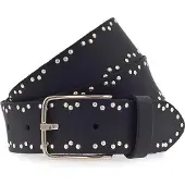 Vanzetti Leren riem 35mm Leather Belt W110 Black zwart