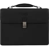 Piquadro Modus Koffer Leer 40 cm Laptop compartiment zwart
